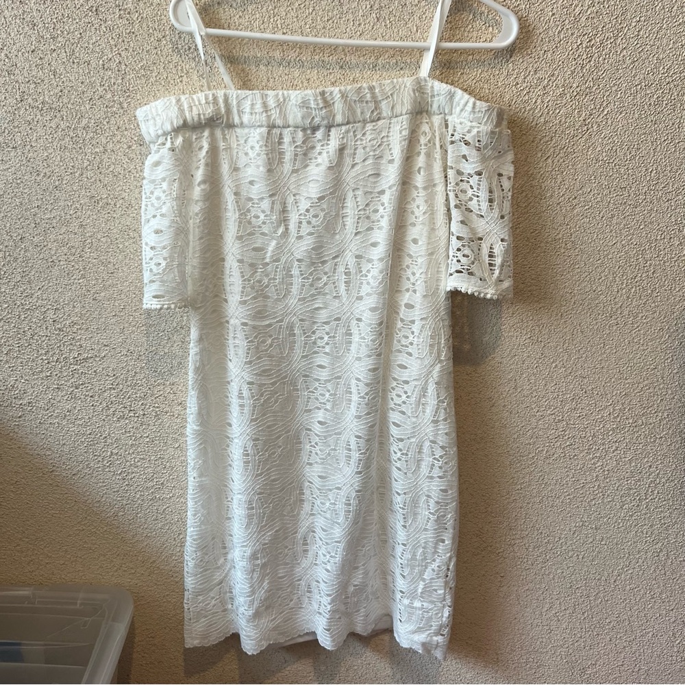 Chico’s Mini Dress strapless white size 1